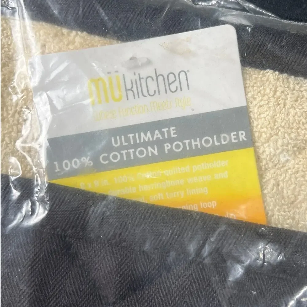 MuKitchen 100% Cotton Potholder NWT Sealed